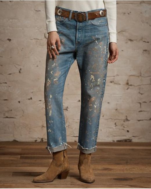 RRL Blue Boy Fit Kaylyn Distressed Jean