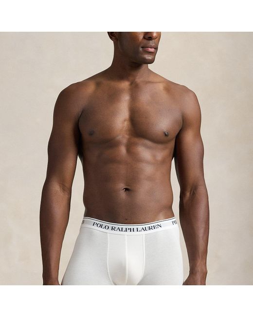 3 Bóxers De Algodón Elástico Polo Ralph Lauren de hombre de color White