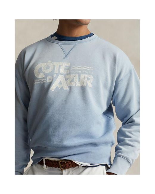 Polo Ralph Lauren Blue Vintage Fit Fleece Graphic Sweatshirt for men