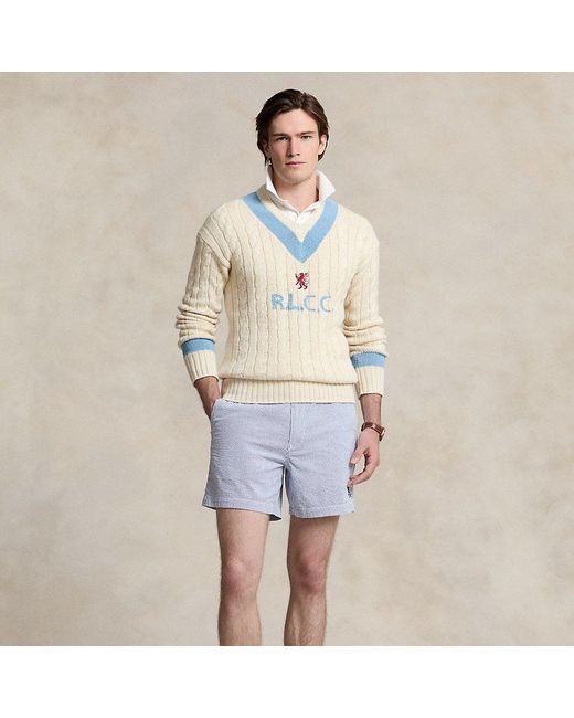 Polo Ralph Lauren White 15.2 Cm Polo Prepster Seersucker Shorts for men
