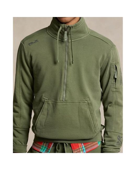 RLX Ralph Lauren Green Ralph Lauren Terry-back Fleece Sweatshirt for men