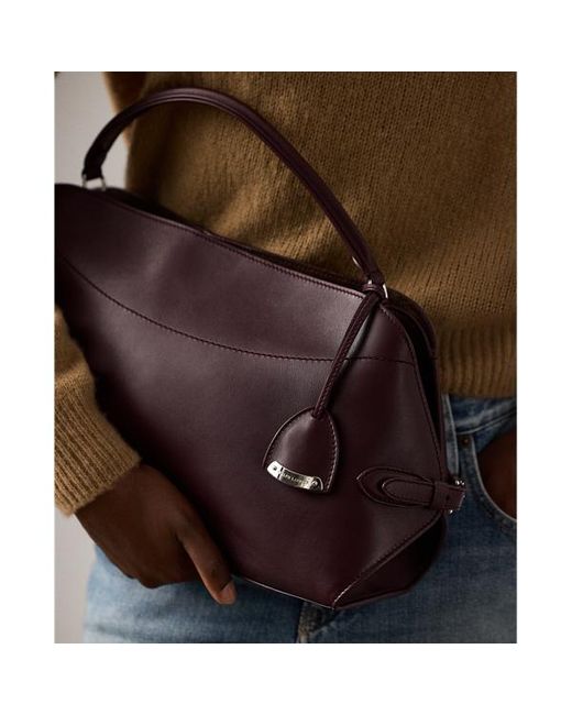 La borsa a spalla Ralph Lauren in vitello di Ralph Lauren in Brown