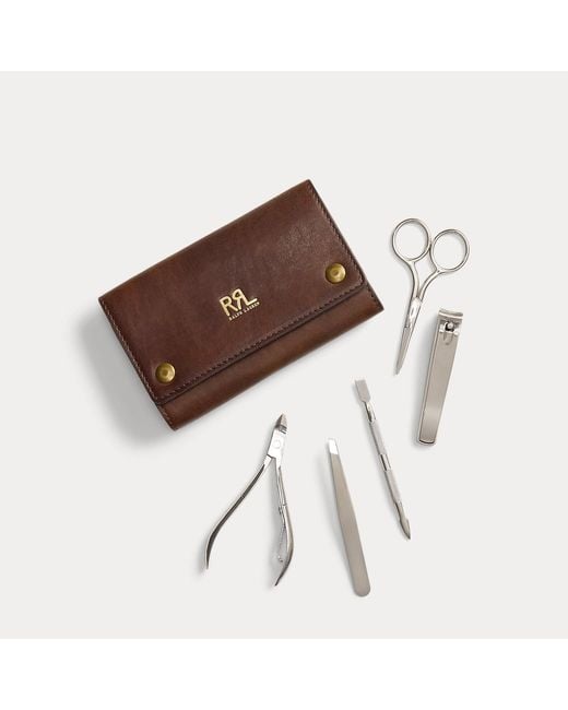 Kit Pour Ongles Et Étui En Cuir RRL pour homme en coloris Brown