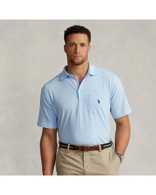 Polo Ralph Lauren Ralph Lauren Performance Jersey Polo Shirt in Blue for  Men | Lyst