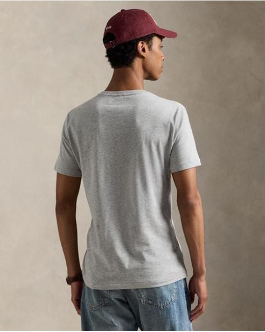 Polo Ralph Lauren Gray Standard Fit Polo Crest Jersey T-Shirt for men