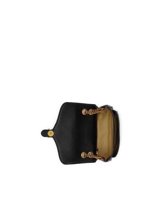 Borsa Bradley piccola pelle martellata di Ralph Lauren in Black
