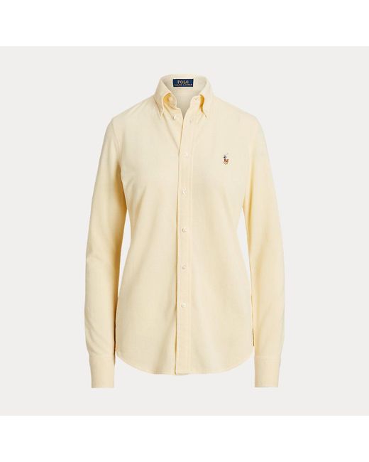 Polo Ralph Lauren Natural Slim Fit Knit Cotton Oxford Shirt