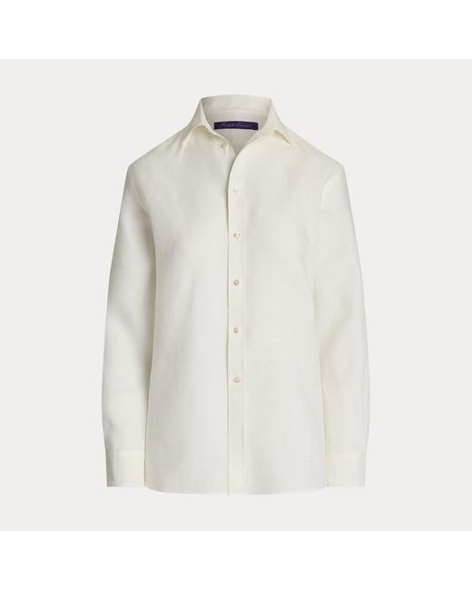 Ralph Lauren White Adrien Relaxed Fit Linen Shirt