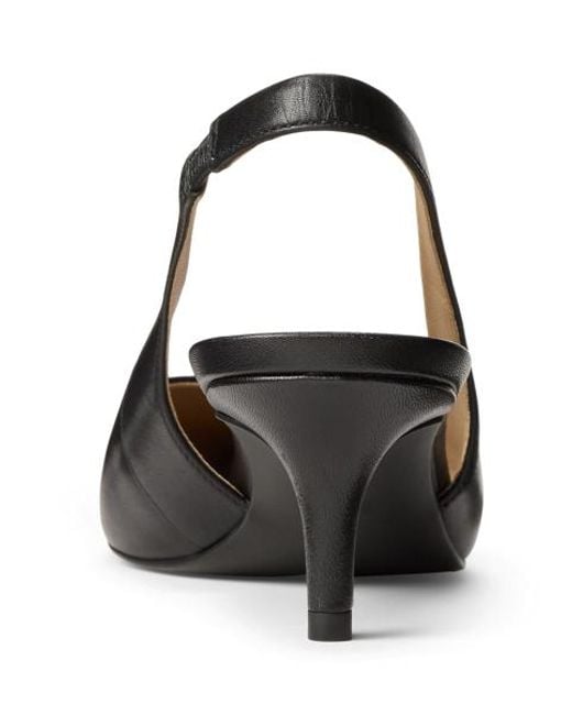 Ralph Lauren Black Lolah Ii Leather Slingback Pump