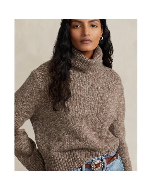 Polo Ralph Lauren Brown Wool-cashmere Turtleneck Sweater