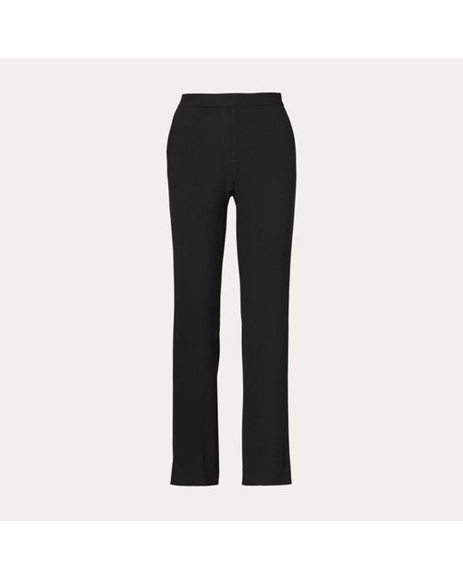 Ralph Lauren Black Seth Wool Gabardine Trouser