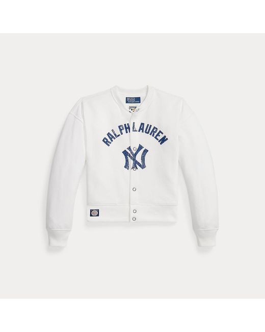 Polo Ralph Lauren White Polo Ralph Lauren Lauren Yankees Cardigan