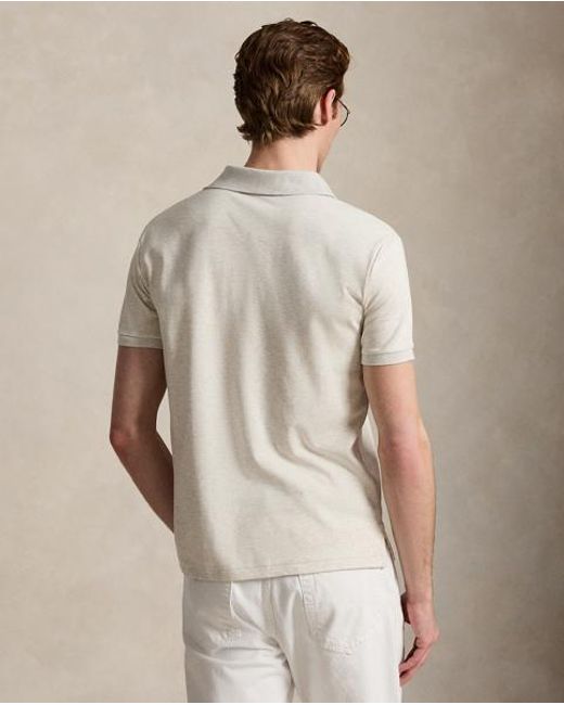 Polo Ralph Lauren Brown Custom Slim Fit Soft Cotton Polo Shirt for men