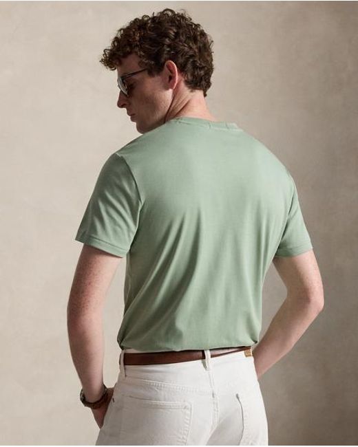 Polo Ralph Lauren Green Custom Slim Fit Soft Cotton T-Shirt for men