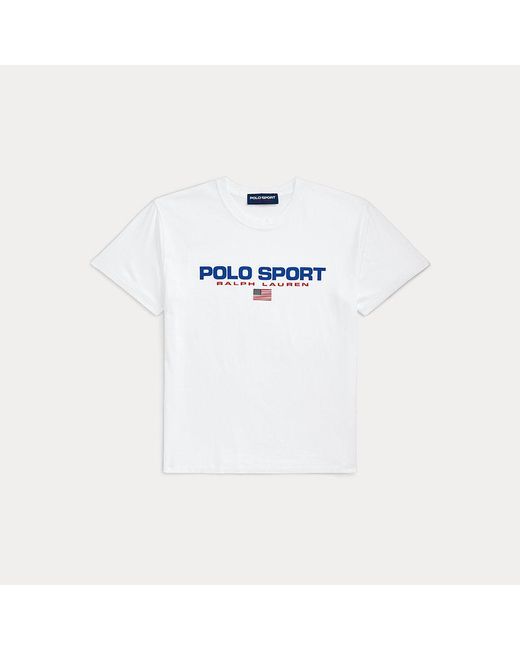 Camiseta de punto de algodón Polo Sport Polo Ralph Lauren de color White