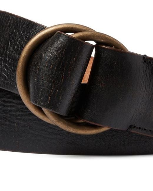 RRL Ledergürtel Mit Doppel-O-Ring in Black für Herren