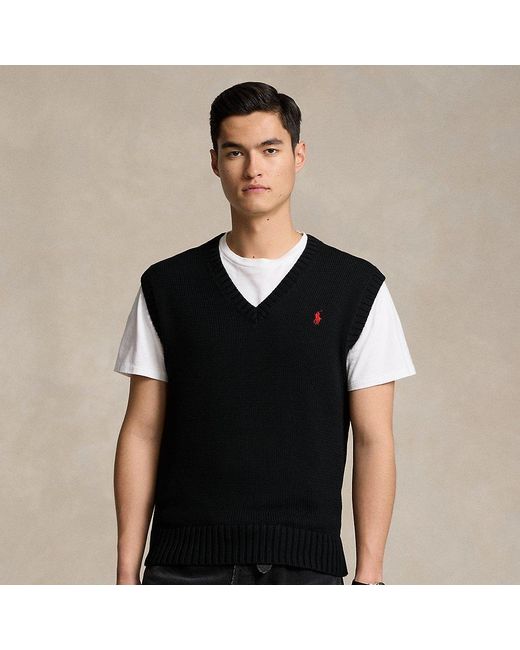 Polo Ralph Lauren Big-Fit Pullunder aus Baumwolle in Black für Herren
