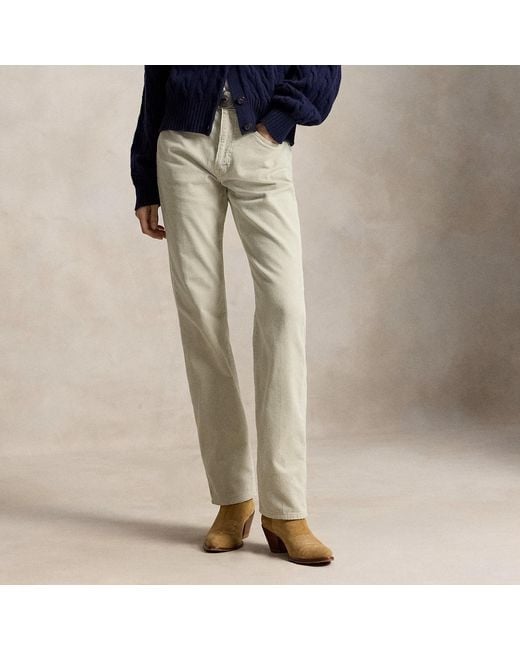 Polo Ralph Lauren Gray Corduroy Relaxed Straight Trouser