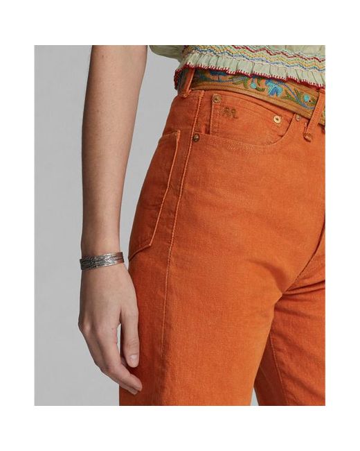 Jeans mandarino High Boy-Fit di RRL in Orange