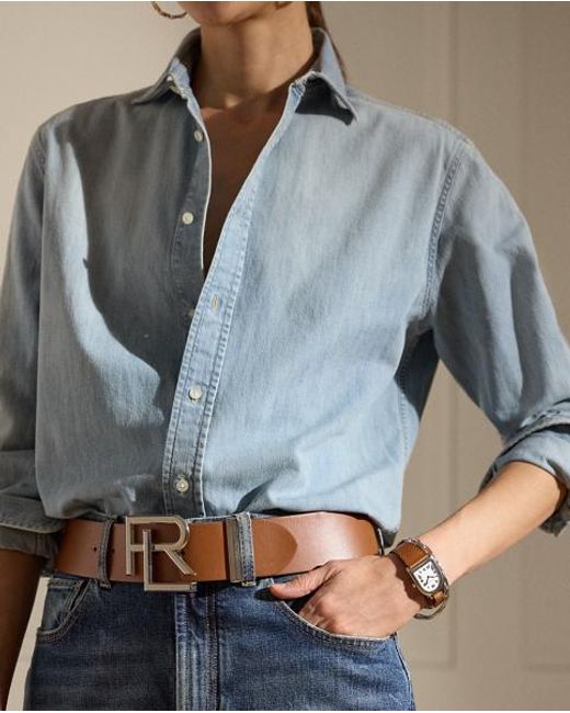 Ralph Lauren Gray Ralph Lauren Adrien Relaxed Fit Cotton Denim Shirt