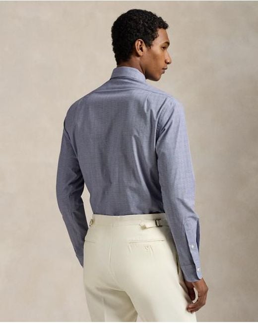 Polo Ralph Lauren Custom-Fit Karo-Popelinehemd in Blue für Herren