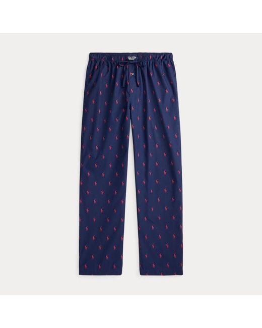 Ralph Lauren Blue Polo Pony Pajama Pant for men