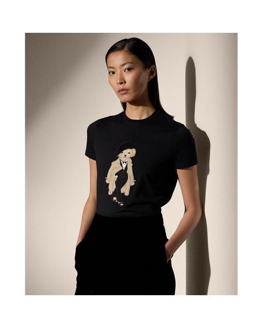 Ralph Lauren Trench Polo Bear Cotton Tee in Black Lyst UK