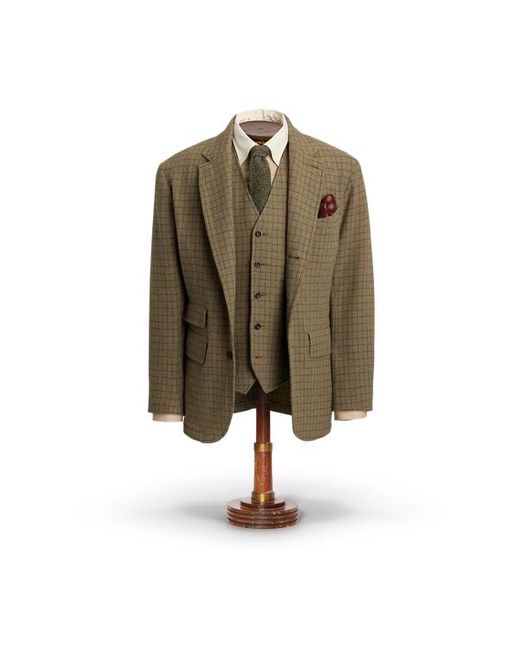 Giacca in tweed di lana a quadri di RRL in Green da Uomo