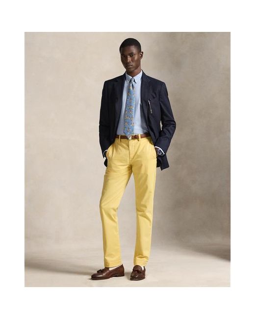 Pantaloni Bedford stretch Straight-Fit di Polo Ralph Lauren in Yellow da Uomo