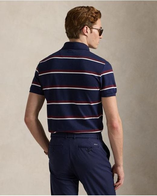 Ralph Lauren Tailored-Fit Performance-Poloshirt in Blue für Herren