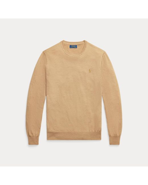 Polo Ralph Lauren Natural Slim Fit Washable Wool Crewneck Jumper for men