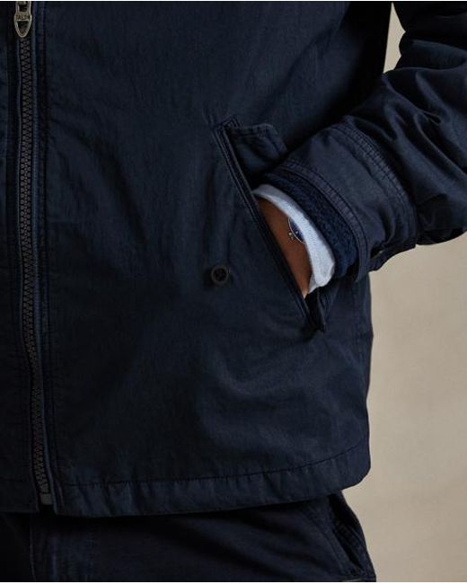 Polo Ralph Lauren Blue The Aldrich Garment-Dyed Twill Jacket for men
