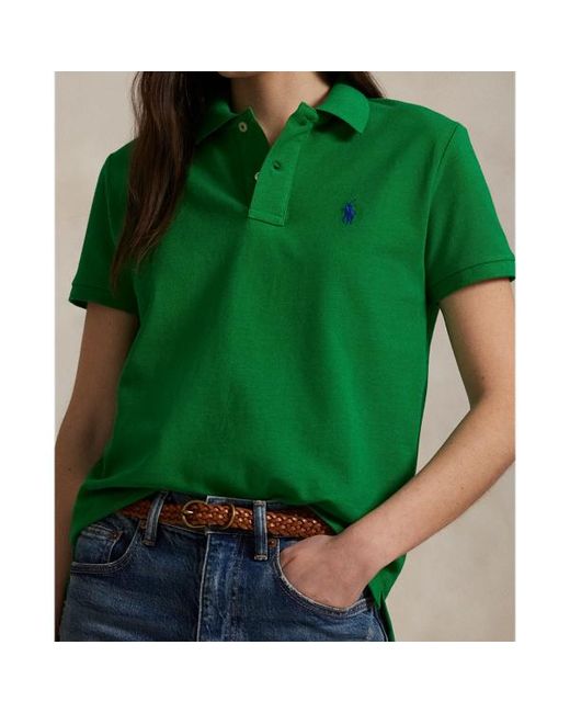 Polo Ralph Lauren Green The Iconic Classic Fit Mesh Polo Shirt