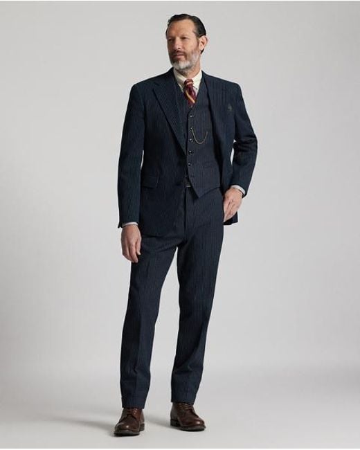 RRL Slim Fit Geweven Overhemd Met Print in het Gray voor heren