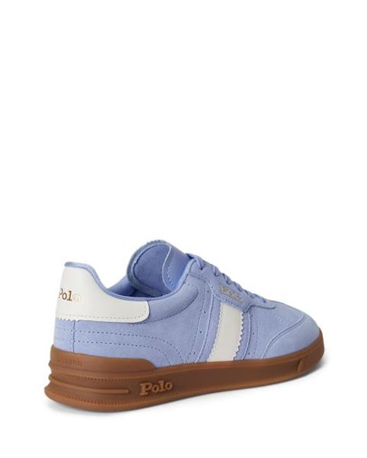 Ralph Lauren Blue Heritage Aera Suede Trainer
