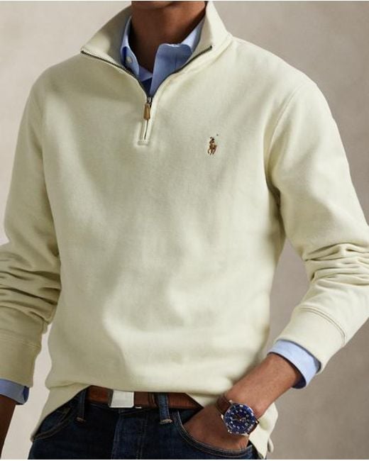 Polo Ralph Lauren Estate-Rib Quarter-Zip Pullover in Green for Men