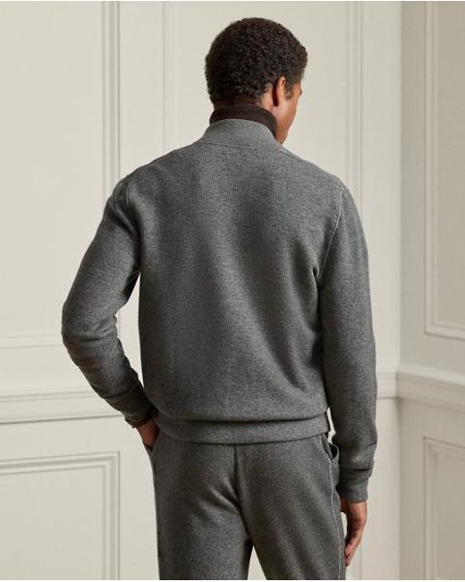 Ralph Lauren Brown Cashmere Full-Zip Jumper for men