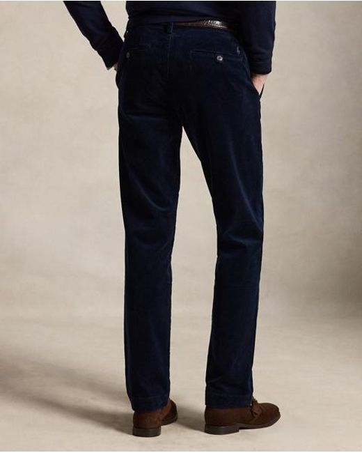 Polo Ralph Lauren Black Straight Fit Stretch Corduroy Trousers for men