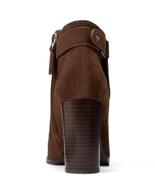Bottines À Talon Tasha En Daim Ralph Lauren en coloris Brown