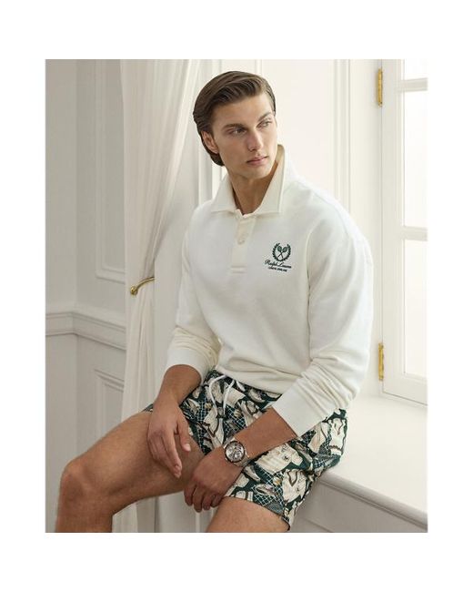 Ralph Lauren White Crest Cotton-Cashmere Sweatshirt for men