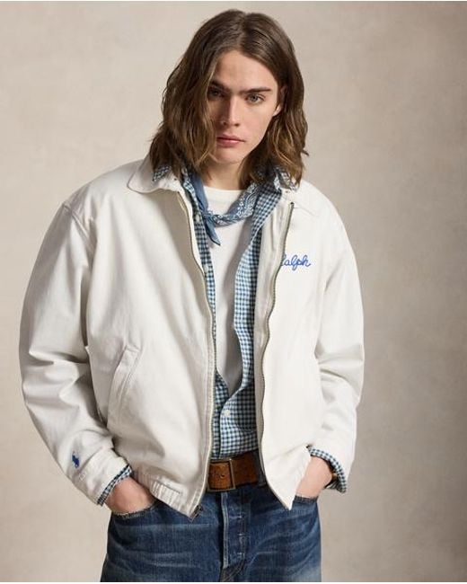 Polo Ralph Lauren White The Embroidered Big Bayport Jacket for men