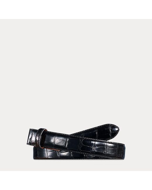 Ralph Lauren Black Alligator Belt Strap for men