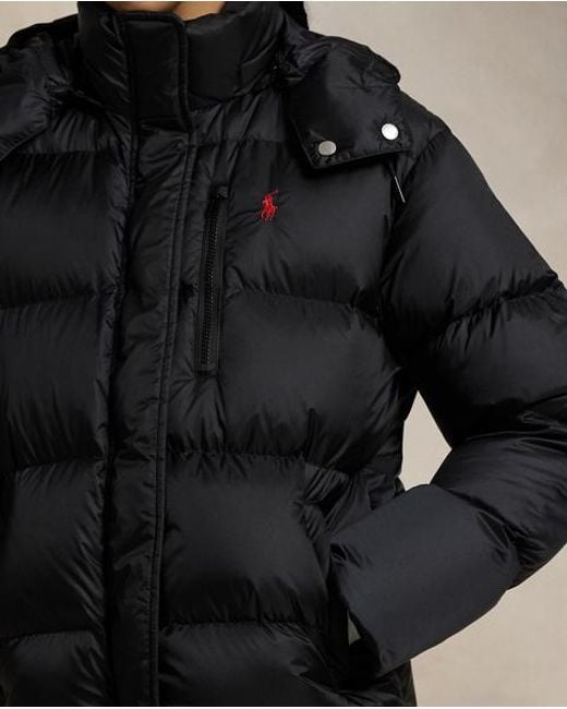 Polo Ralph Lauren Black Wasserabweisende Daunen-Steppjacke