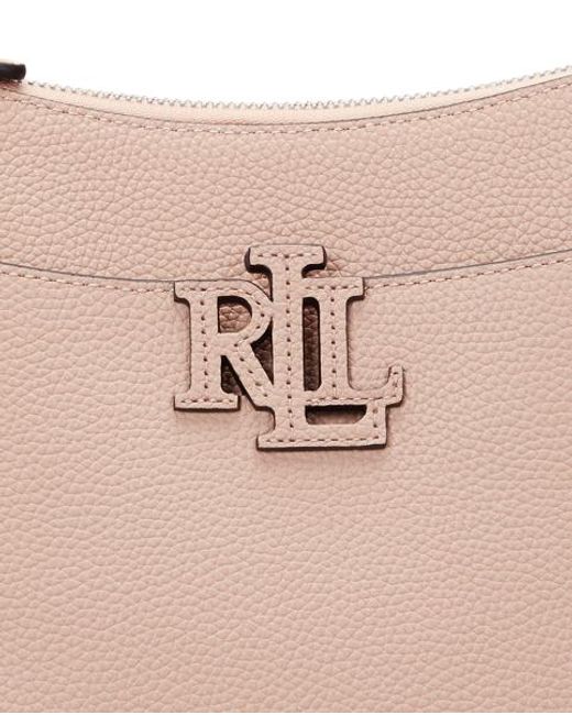 Ralph Lauren Cameryn Grote Gegranuleerd Leren Tas in het Brown