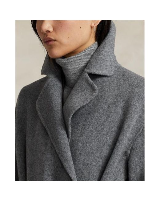 Polo Ralph Lauren Gray Wool-blend Wrap Coat