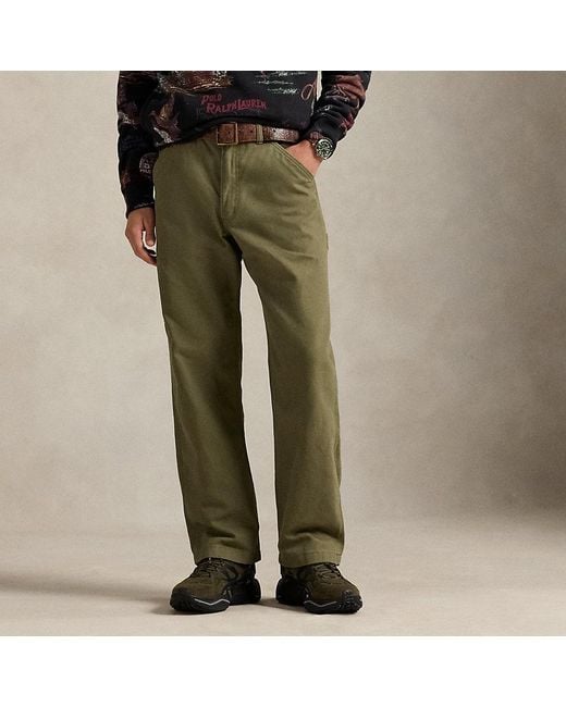 Polo Ralph Lauren Green Polo Dungaree Canvas Carpenter Trouser for men