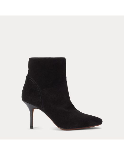 LEE BOOTIES IN BLACK GLAZED CALFSKIN