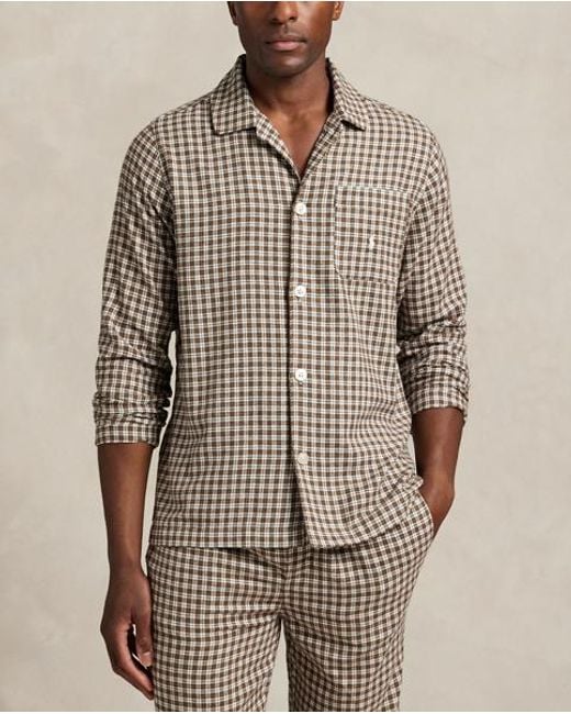 Polo Ralph Lauren Karierter Pyjama Aus Flanell in Brown für Herren