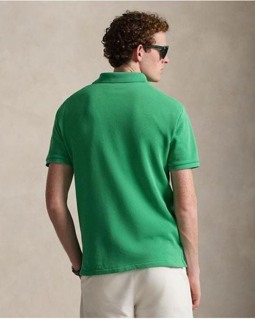 Polo Ralph Lauren Green French Terry Polo Shirt for men
