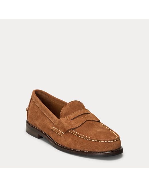 Polo Ralph Lauren Brown Alston Suede Penny Loafer for men